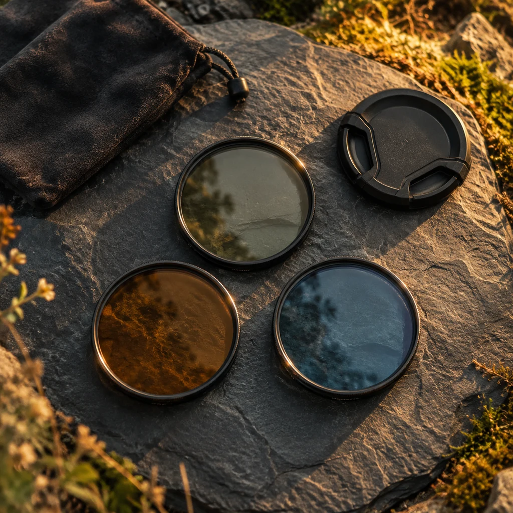 Filters on a slate stone