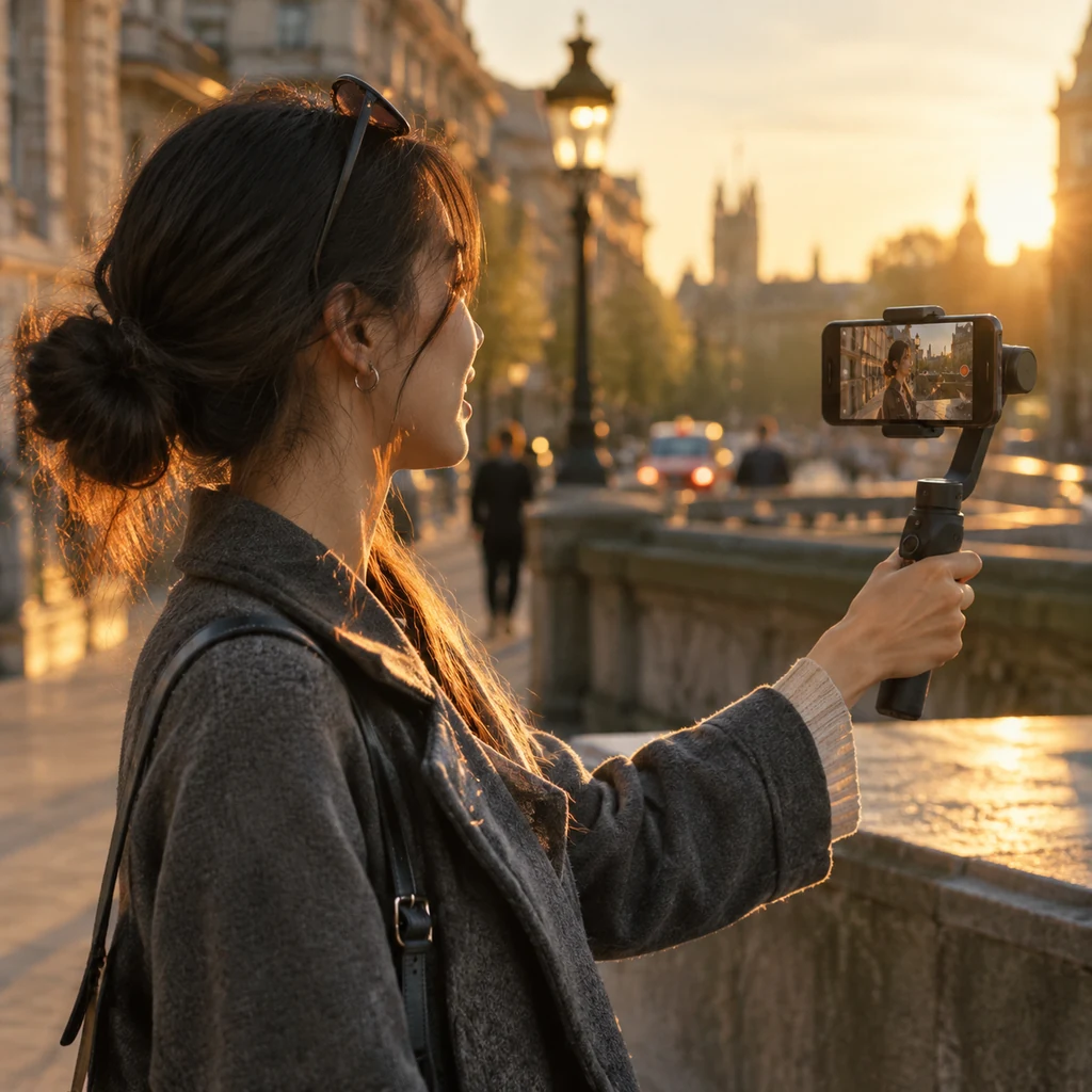 Filming on a gimbal in the street